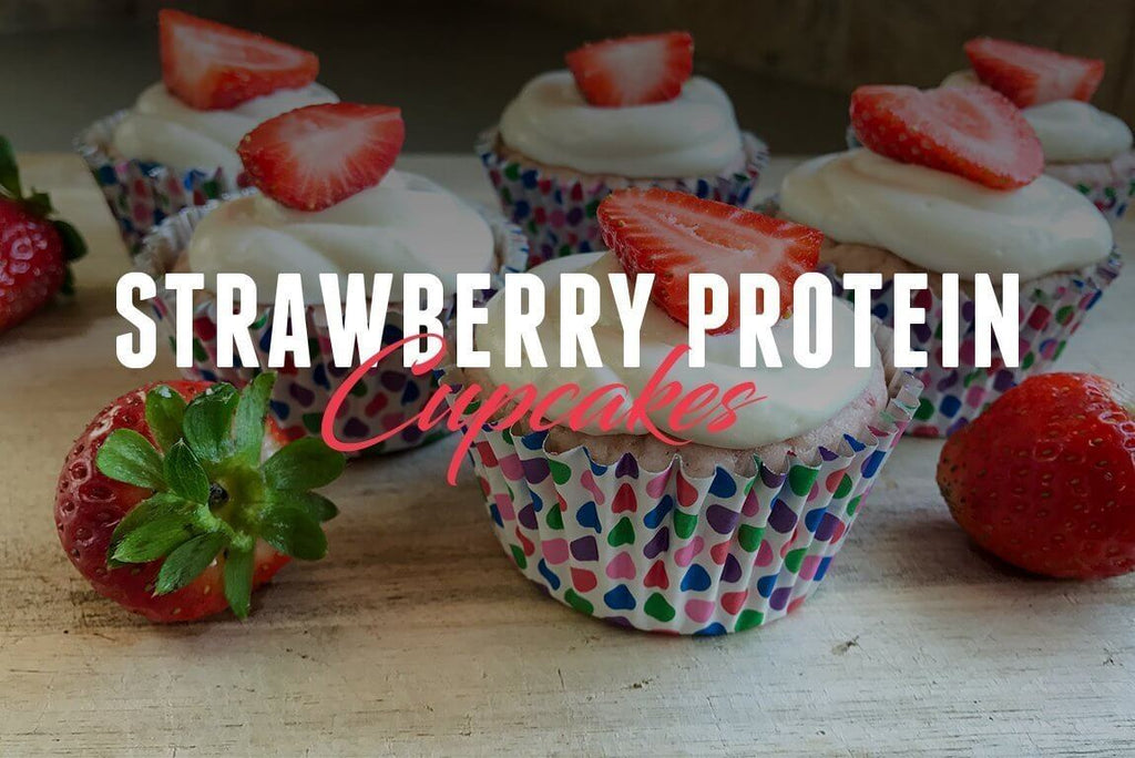 Strawberry Protein Cupcakes